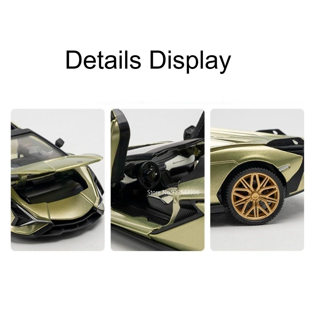 1:32 Sian Car Toy Model Doors Opened Metal Body Rubber Tires Models Alloy Roadster Acrylic Box Toys Collectible Item for Child