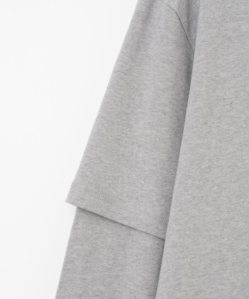 MILLO WOMEN Double Sleeve T-Shirt [Melange Gray]