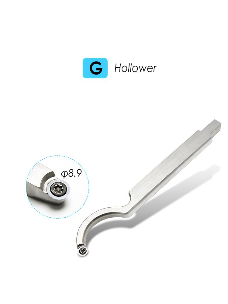 TASP Hartmetall-Einsatzfräser Drechselwerkzeug Schwanenhals Holzdrechselmeißelklinge & Aluminiumgriff für Holzbearbeitungsdrehmaschine