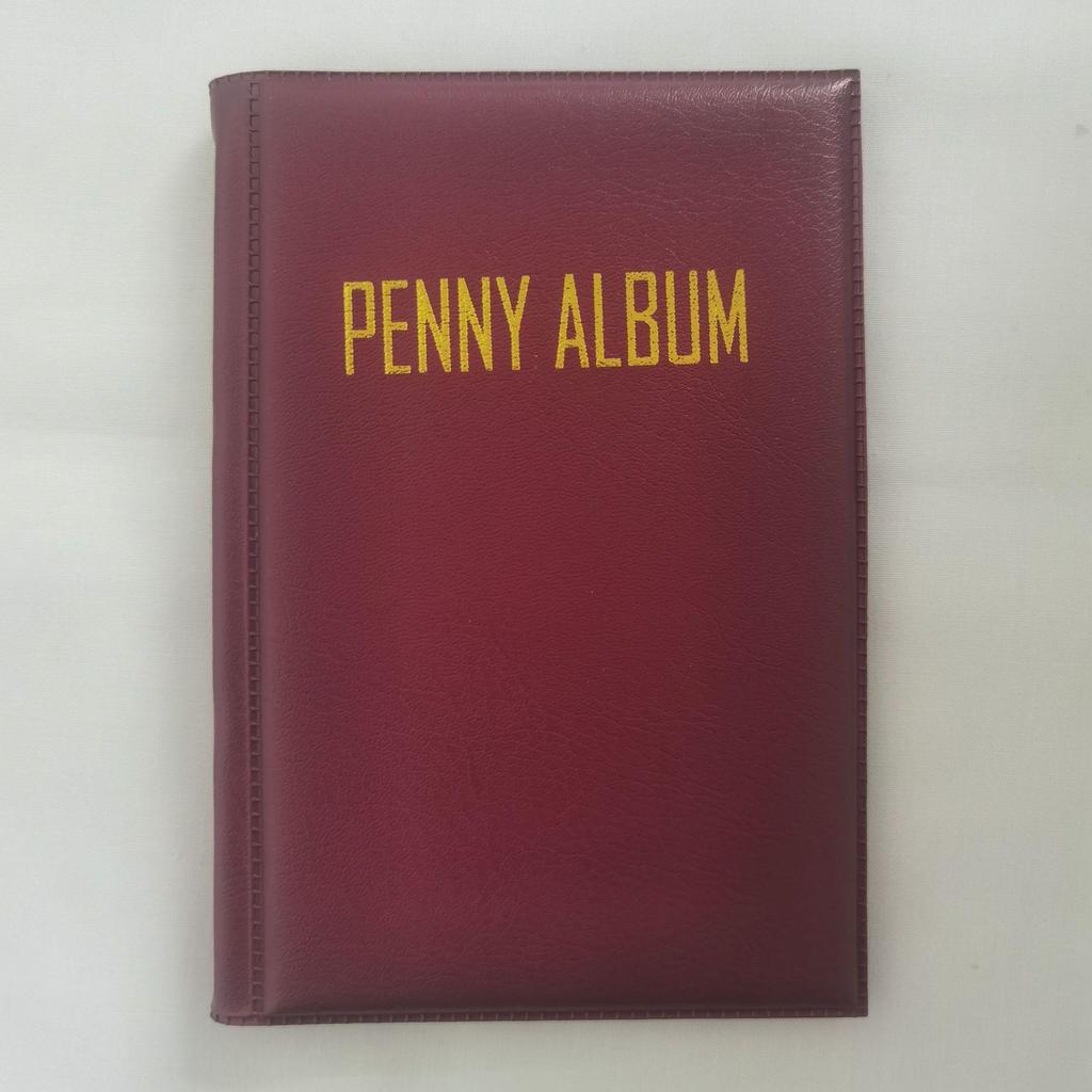 Album personalizat pentru colecția de monede și timbre din cupru cu 108 buzunare PVC