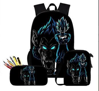 Primary And Secondary School Students Dragonball Schoolbag Three-Piece Cartoon Animation Backpack