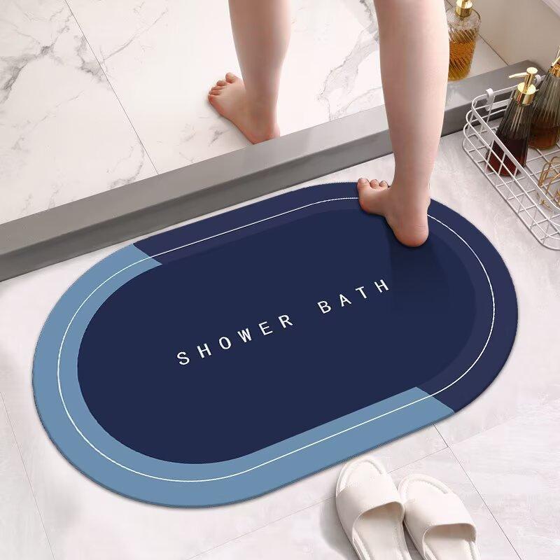 Diatom mud floor mat bathroom bathroom bathroom toilet door water absorption quick drying non-slip foot mat home carpet