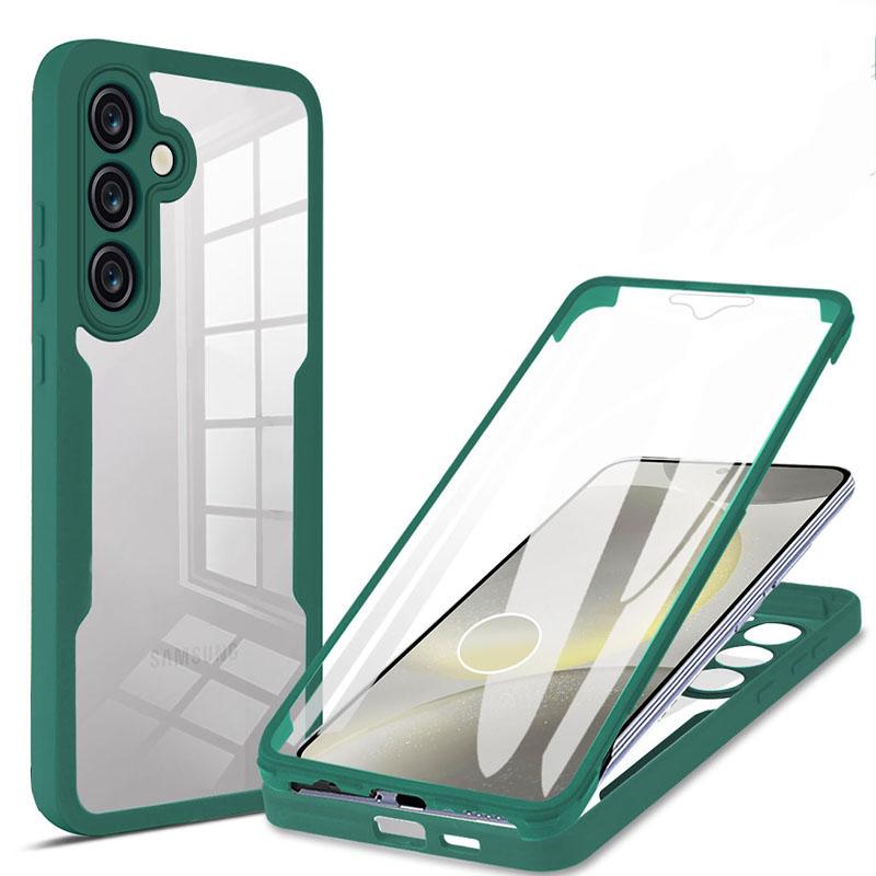 S23 FE 360° Protection Shockproof Case For Samsung Galaxy S23 Plus Funda Double Side Soft Silicone Clear Back Cover S23 Ultra