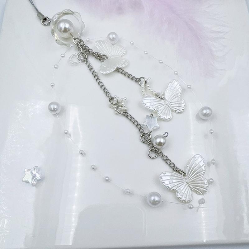 Phone Lanyard Wind Chime Pendant Keychain Charming Jewelry Unique Phone Strap