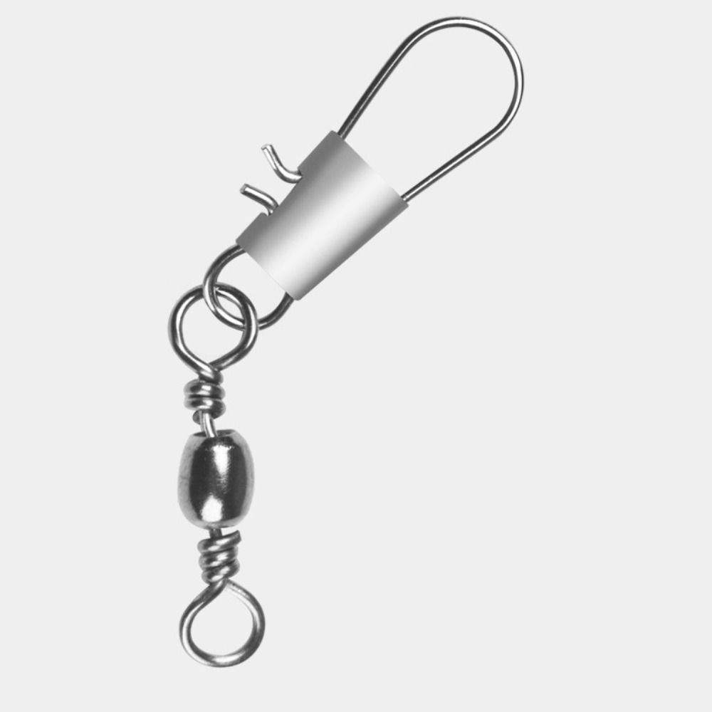 100pcs/Pack Carbon Steel Swivels Fishing Connector Solid Rings Rolling Fishing Bearing Fishing Tool