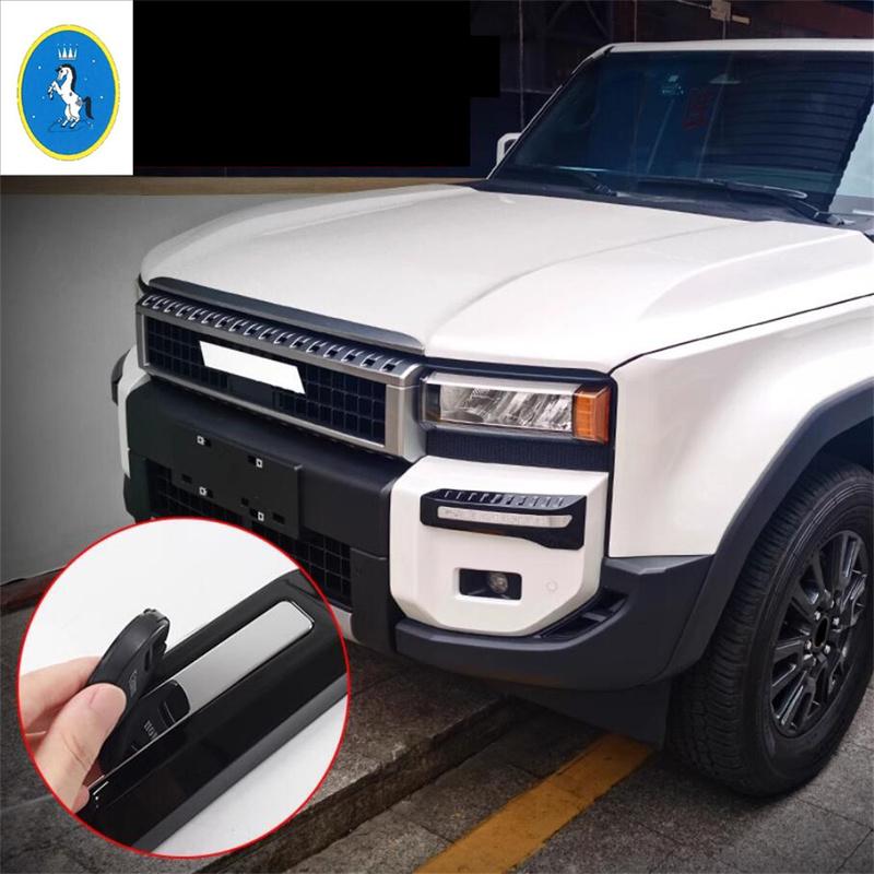 Auto Front Bumper Fog Lights Lamps Eyebrow Frame Decor Cover Trim Accessories For Toyota Land Cruiser 250 Prado LC250 2024 2025