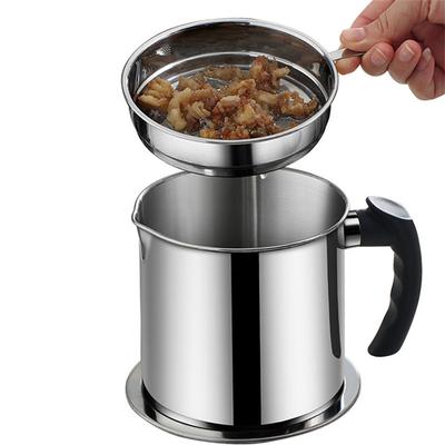 Filter Oil Can Stainless Steel Filter Pot Kitchen Oil Separator Household Oil
