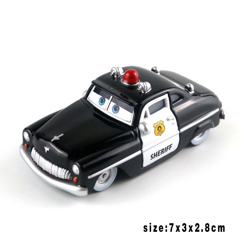 1:55 Disney Pixar Cars Finn McMissile Litchi Miles Axeirod Flo Sheriff Sarge Guido Luigi Alloy Toy Car Model Children's Toys