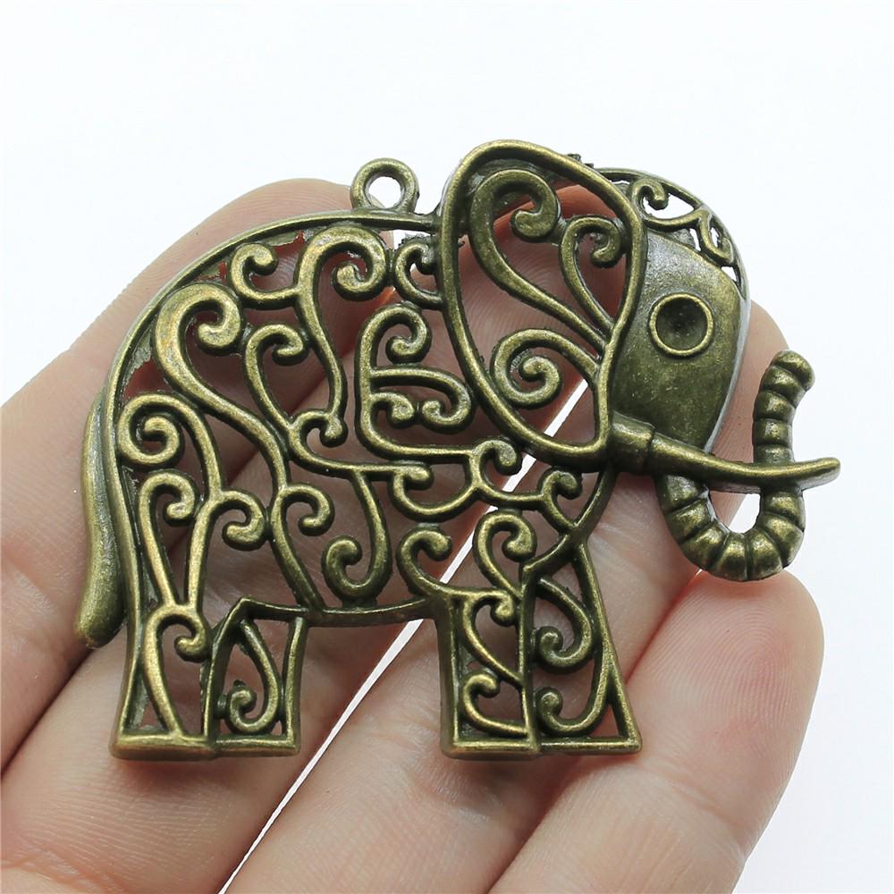2 Pezzi Ciondoli Elefante Colore Bronzo Antico Ciondoli Elefante Ciondoli Per Braccialetti Grande Ciondolo Elefante Ciondoli Creazione Gioielli