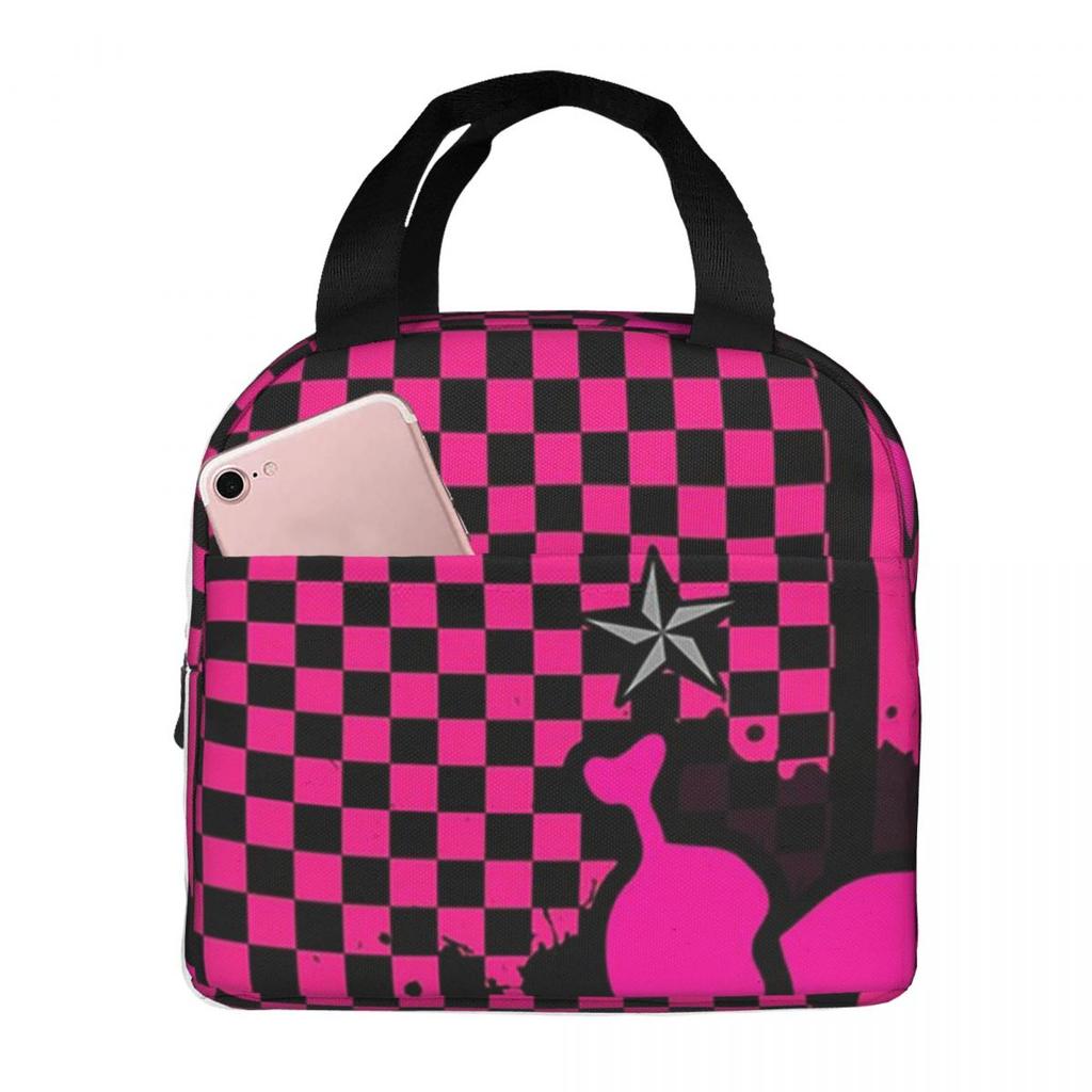 Punky Pink Emo Insulated Lunch Bag for Kids School Cooler Thermal Food Box Tote Portable Lunch Boxes Container