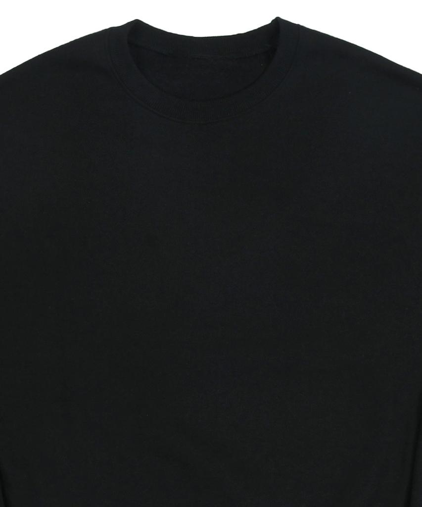 GRAVER [Unisex] Elbow Smile Drawing Sweatshirt_Black/White Logo