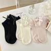 Heel Bow Socks Women'S Sweet And Cute Lolita Mid-Tube Socks Spring And Summer Cotton Socks Japanese Solid Color Women'S Socks Tide