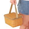 Strohgewebte wasserdichte, isolierte Thermo-Bento-Lunch-Einkaufstasche, Reise-Picknickbox