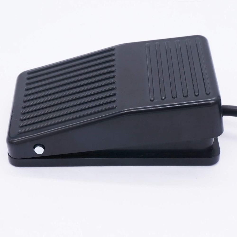 Ножной переключатель-педаль, 10А 250В AC, мгновенного действия, нескользящий, пластиковый, SPDT NO NC, hands-free, с кабелем 10 см