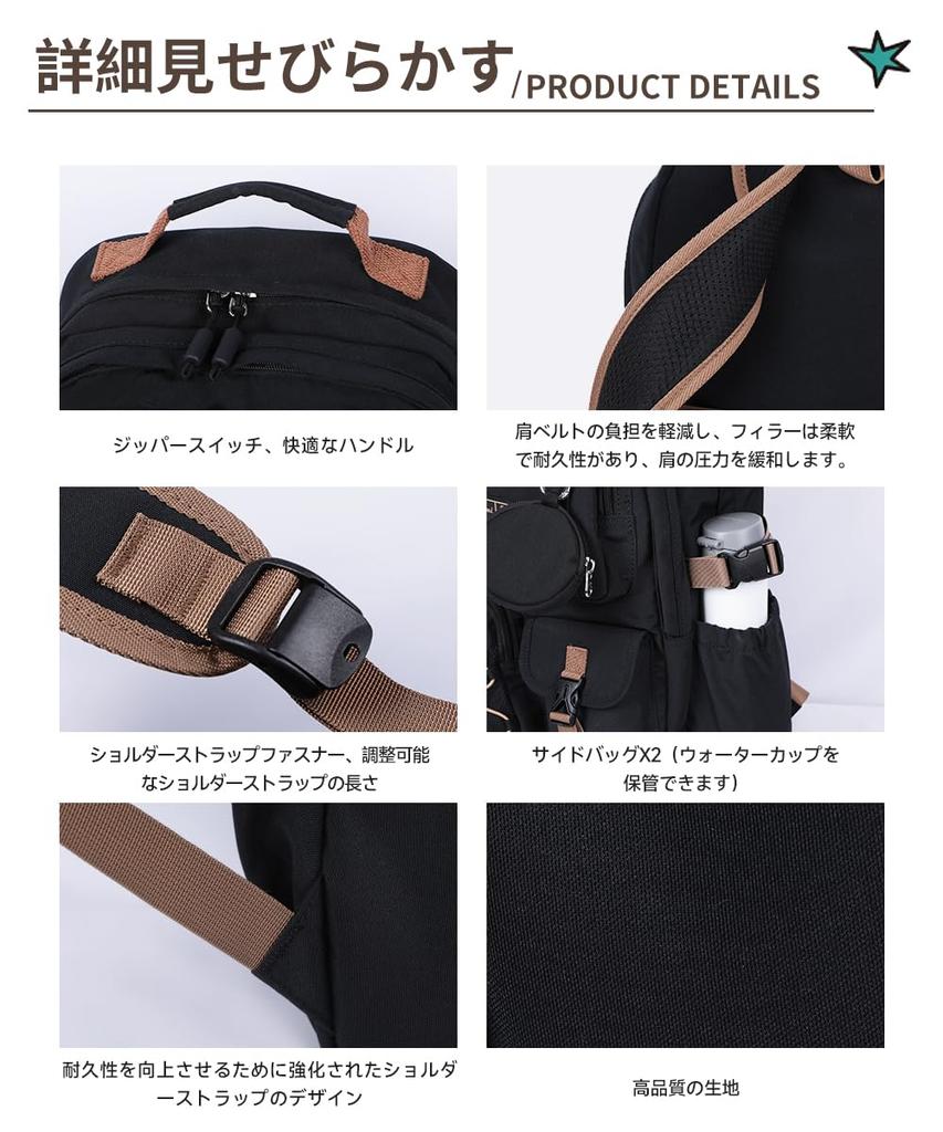 School Large High School College Casual 3 Colors [AACXX] Women's Backpack, Popular, Lightweight, Backpack, Capacity, Korean, Students, Students,