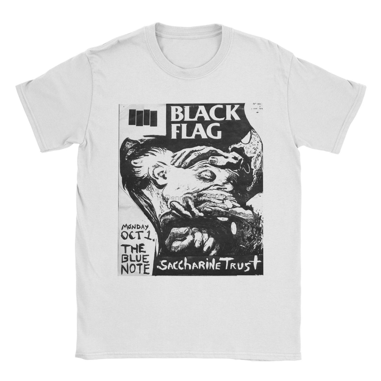 

Футболки с флаером на концерт Black Flag для мужчин и женщин, из чистого хлопка, винтажная футболка, футболка с круглым вырезом, с коротким рукавом, топы больших размеров S