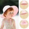 New born Bucket hat baby cap Girls Big brimmed sun hat Summer Kids Toddler Cap 0 to 48 Months Soft Cotton yarn Sun flower Hat