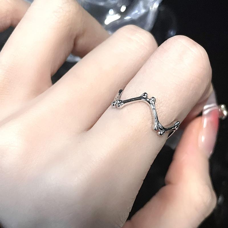 Нишевый Дизайн Простой Бамбуковый Сустав Высокий Сенс Простой Холодный Ветер Индивидуальность Сладкий Прохладный Ветер Открытое Кольцо Женское Adjustable opening