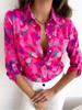 Women's Tie Dye Printed Long Sleeve Shirt.Shirts And Blouses,Women's Clothing Sales,2024 New Women's Tops Shirt