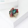 Korea Style Alloy Rhinestone Flower Brooch-Vintage Statement Pin For Women Clothing Coat Party Accessries Gifts