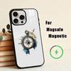Vintage Nautical Compass  Phone Case For iPhone17,16,15,14,13,12,11 Plus,Pro Magnetic with Magsafe Wireless Charging