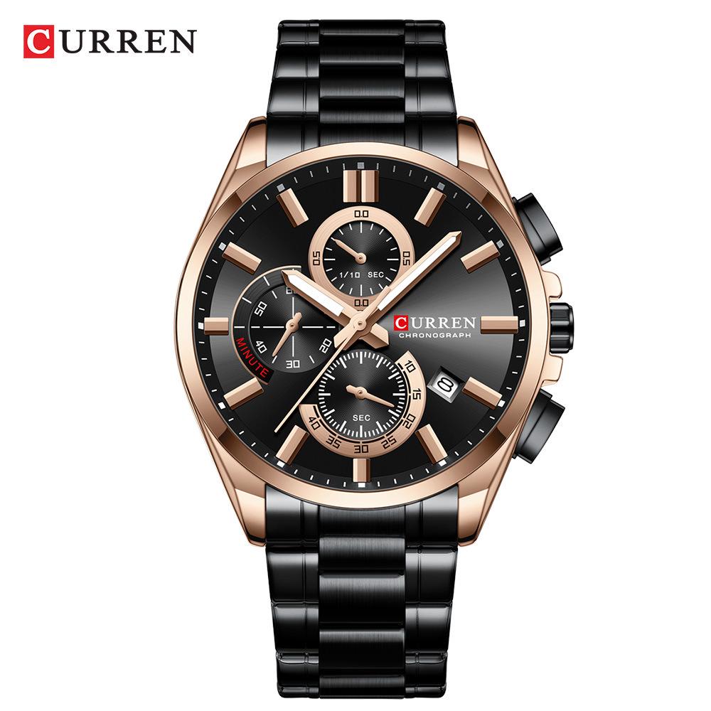 CURREN 8475 Men's Multifunction Waterproof Wristwatch with Large Dial