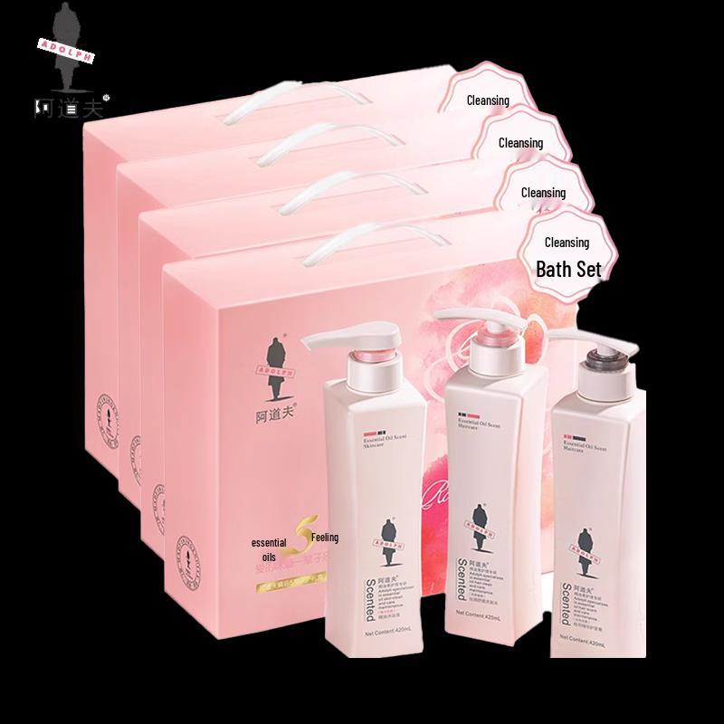 ADOLPH Gentle Shampoo, Conditioner & Shower Gel 3-Piece Gift Set