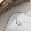 Fashion Vine Leaf CZ Zircon Oval Pendant Open Photo Frame Necklace for Women 18k Gold Plated Chain Trendy Charm Jewelry