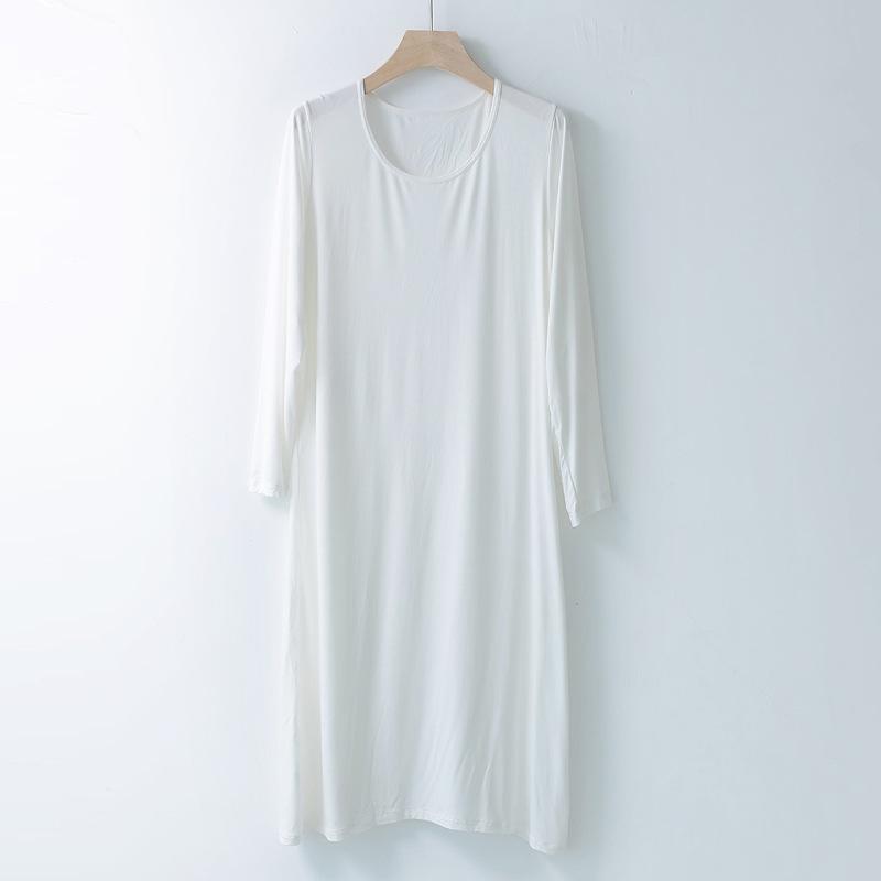 

Женская ночная рубашка из модала с длинными рукавами – свободная, тонкая, идеальная для весенних и летних пижам Long 100cm