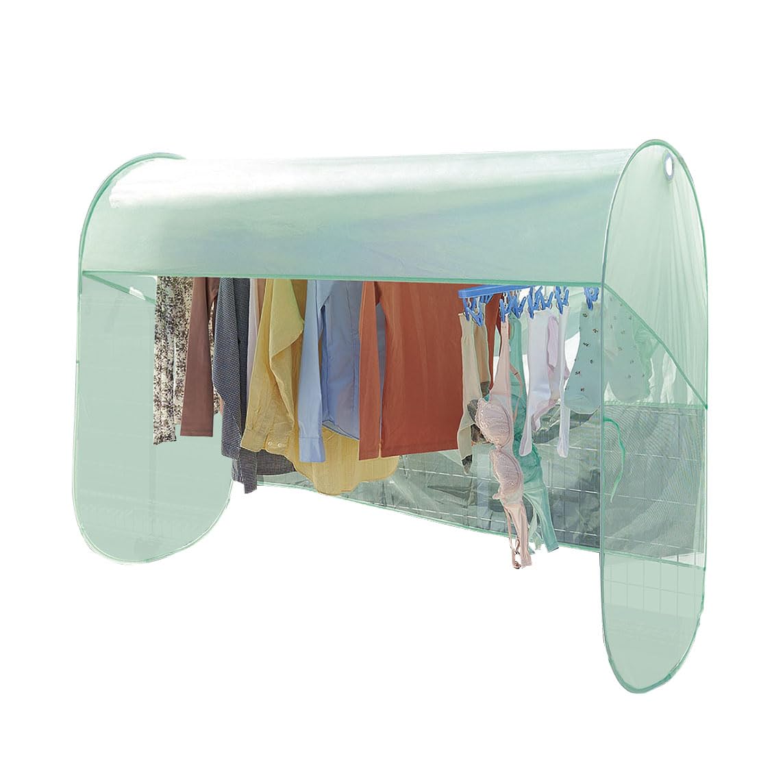 

Защитите свою стирку от внезапного дождя с помощью этого чехла для стирки Kojit от дождя, для конфиденциальности, от пыльцы и желтого песка, дождя и стирки, экран, защита, зелёный