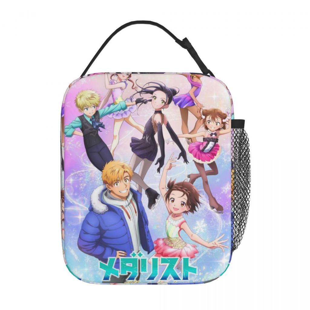 Medalists Anime Manga Accessories Insulated Lunch Bag For Picnic Food Storage Bag Portable Cooler Thermal Lunch Boxes