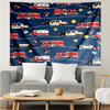 fire-truck Print Tapestry, Backdrop, Easy Setup, Ideal for Bedroom, Office & Living Room, with Aesthetic Wall Hanging Decor.