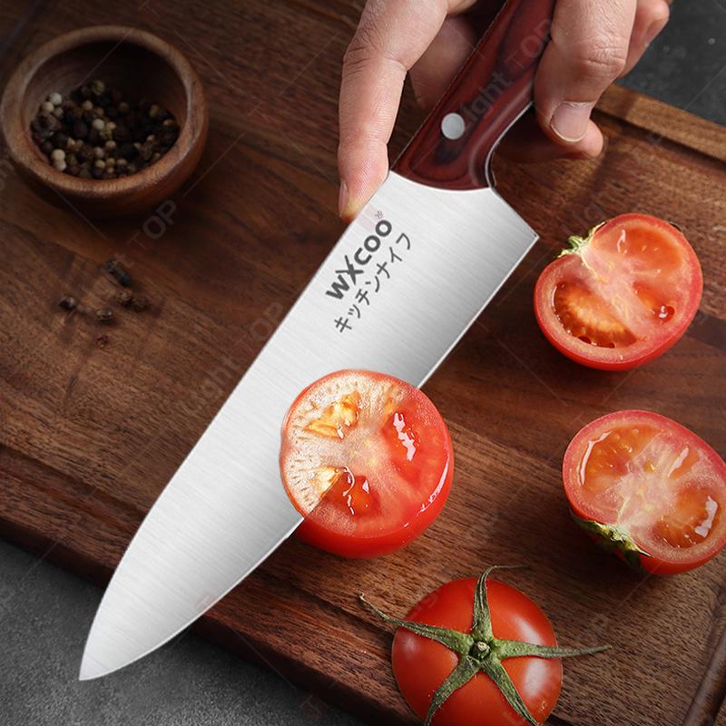 WXCOO 1 3pcs Kitchen Knife Professional Chef Knife Stainless Steel Multi Purpose Fruit Utility Meat Fish Ergonomic Handle