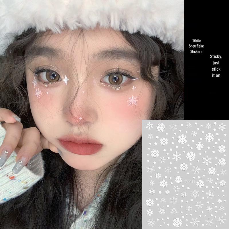 

Праздничные наклейки для лица с блестками в виде сердец и снежинок: День святого Валентина, Новый год, Сцена, Ногти