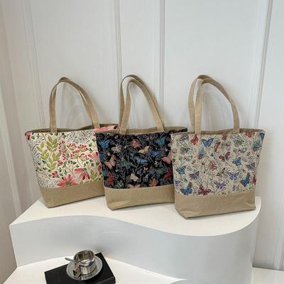 Large Size Beach Bag Fashion Folding Women Handbag Shoulder Bags Ladies Casual Flower Printing Shopping Tote MIT