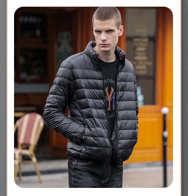 Men's Short Lightweight Down Jacket - 2024 Winter Trend, Casual Plus Size, White Duck Down, Fashionable and Warm