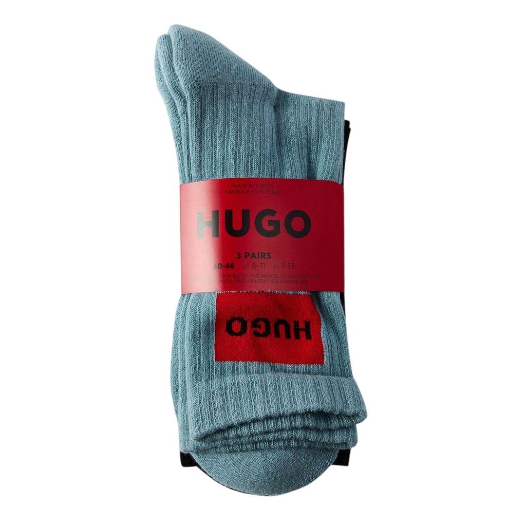 Hugo Mens Box Logo Ankle Socks (Pack of 3)