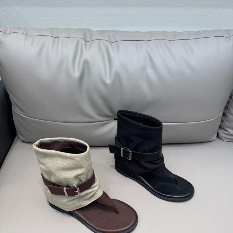 Fashion versatile toe cool boots cover boots summer 2025 new fashion round head personalized Roman women's sandals