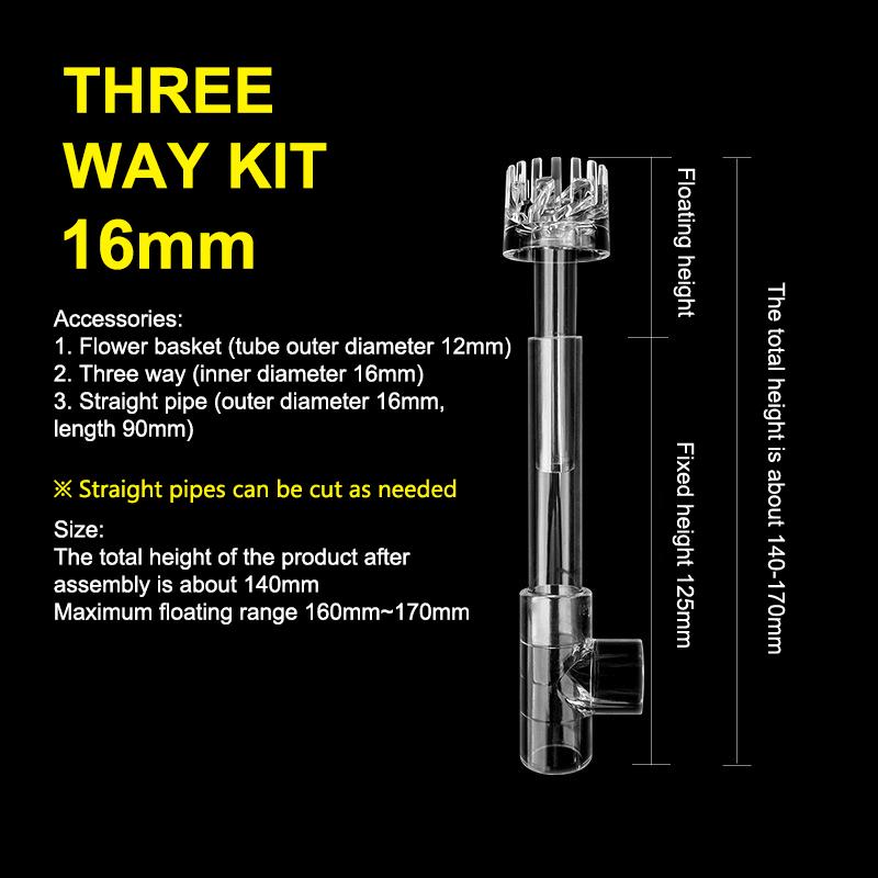 1Set Diy Clear Aquarium Skimmer Acrylic Lily Pipe Spin Inflow Outflow Water Plant Tank Filter Cleaning Fish Tank Accessories