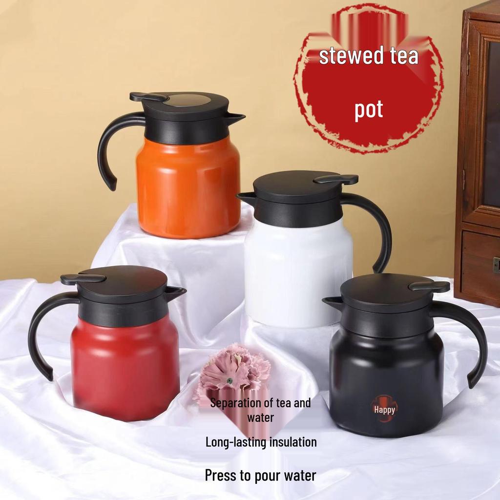 Stainless Steel 316 Tea Stewing Thermos - White, Large Capacity for Home or Office Use
