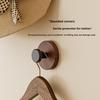 Natural Wood Adhesive Wall Hooks Strong Hold No Drilling For Bedroom Bathroom Hanging Keys Bags Coats