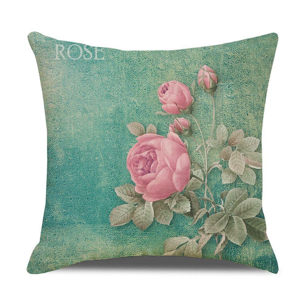 New Home Soft Furnishings Retro Butterfly Newspaper Linen Sofa Office Pillow Cover Cushion Cover