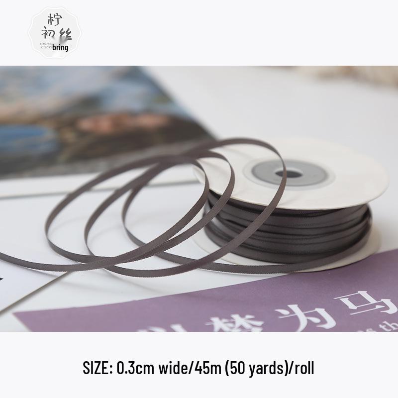 3mm Premium Double-Sided Satin Polyester Ribbon for Wedding Bows and Gift Packaging