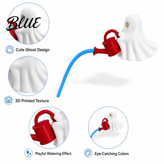 Creative Garden Decorations Cute Ghost Watering Plant Decor, 3D Printed Water Can Figurine, Funny Decorative for Plants Pot Ornament, Spooky Halloween