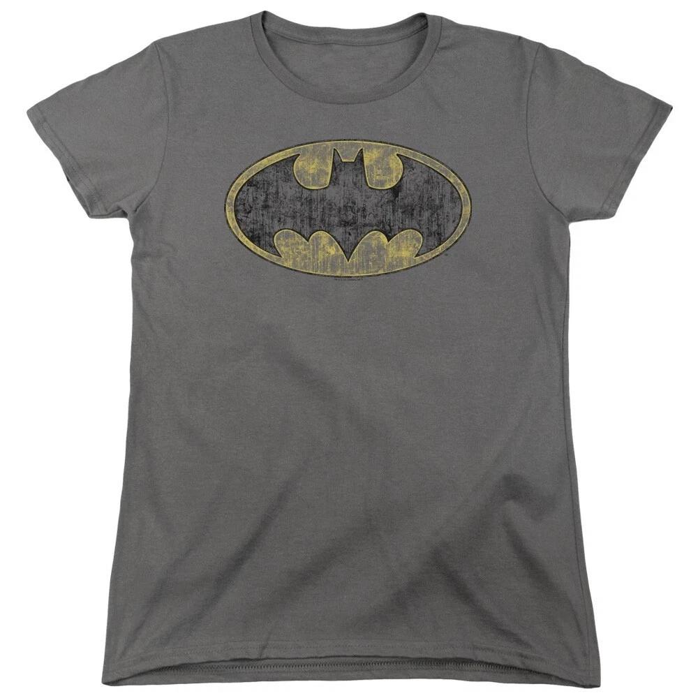 Batman  Tattered Logo  Women s T-Shirt L