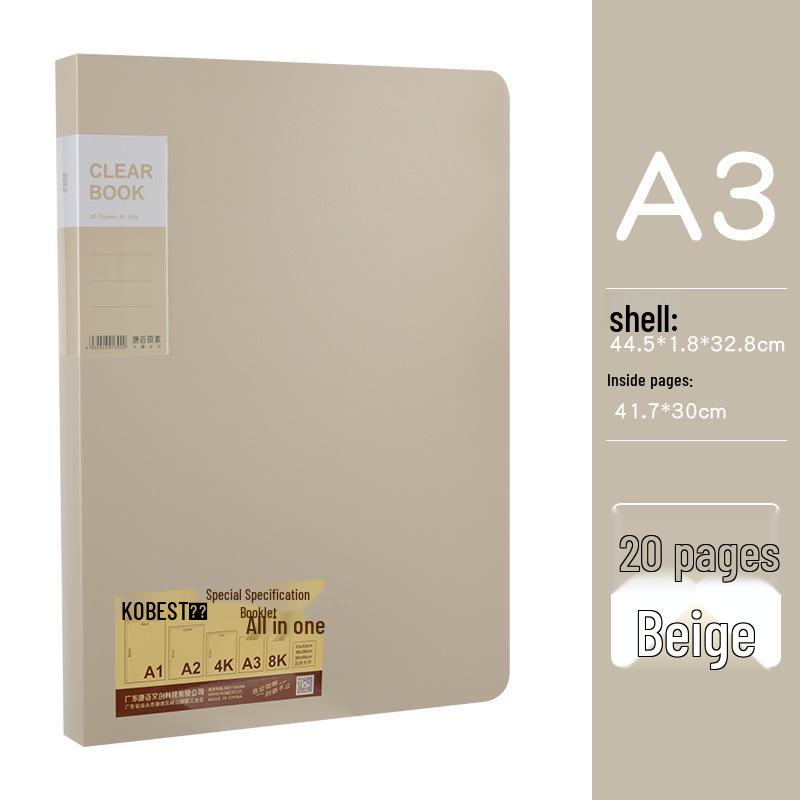 

Kangbai A3 Art Album: 8K Drawing Folder & Paper Bag (Model A4820-60)