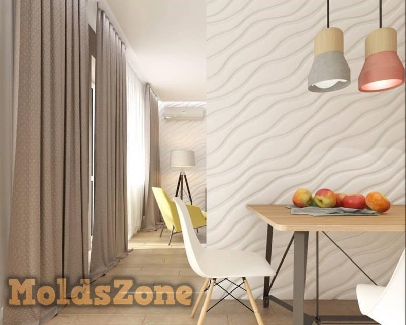 3D Wandpaneel Form für Gips, Putz oder Betonfliese für dekorative Wandpaneele 'Diagonal'