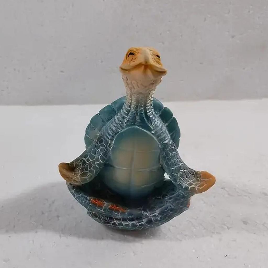 Resin Craft Meditation Turtle Statue Home Garden Office Sculptures Peacefulness Meditating Turtle Figurine Ornament Decoration