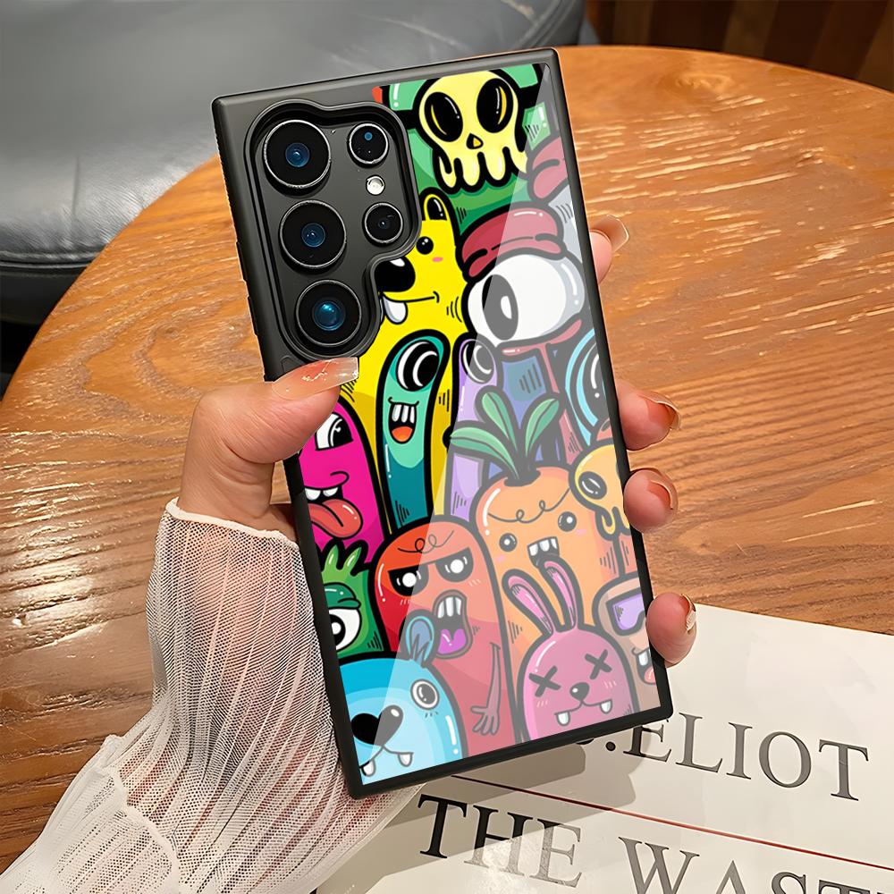 Monster Party Phone Case For SAMSUNG S25 24 S22 S20 ULTRA S21 S30 23 Note5 S8 Plus S9 S10E Lite PC+TPU Funda