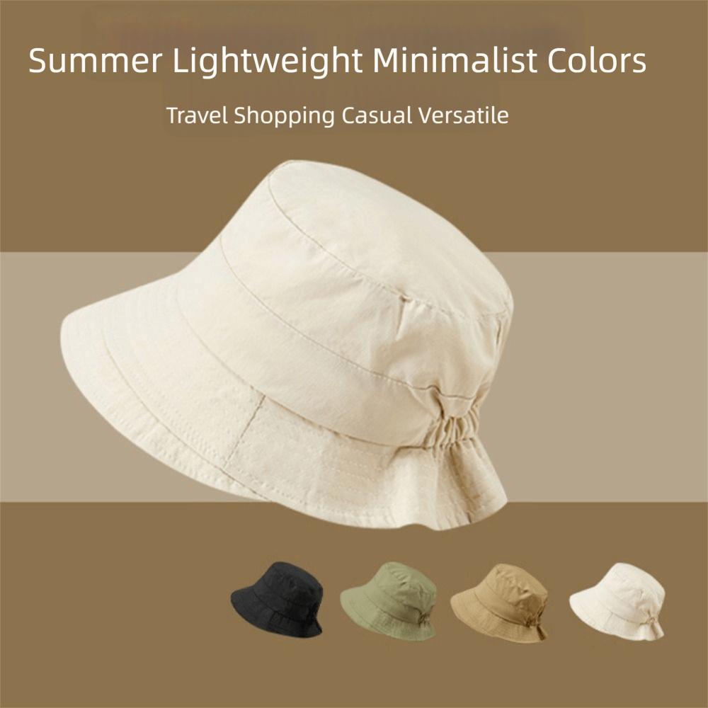 Japanese Style Sun Protection Hat Thin Bucket Hat Casual Fishing Caps  Outdoor